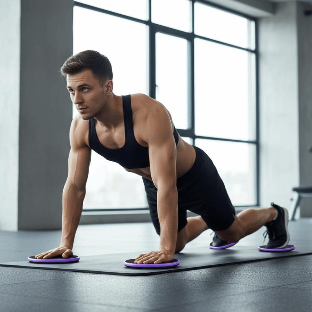 2pcs Enhanced Abdominal Muscle Fitness Foot Sliding Pads Core Slider Discs  Sports Equipment