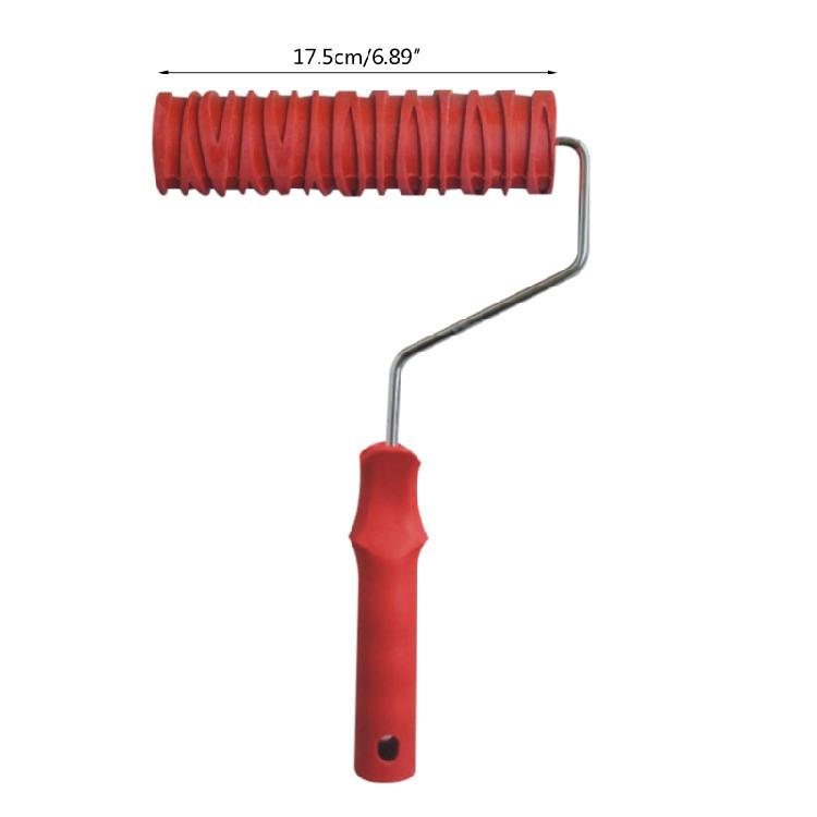 Grain Pattern Paint Rubber Roller 7'' Paint Roller Painting Tool for Home Office