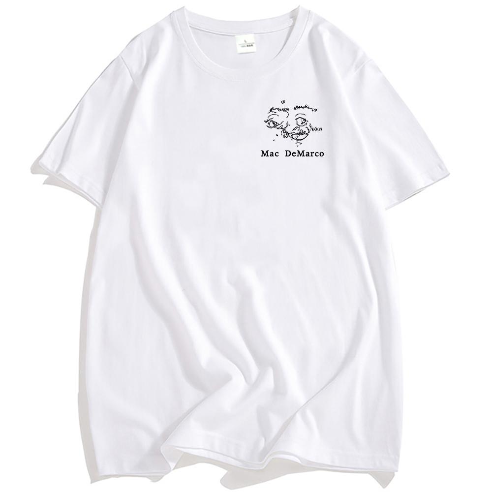 One Wayne G T-Shirt Mac DeMarco Gitarre Album Grafik T-Shirts Kurzarm Rundhals Herren T-Shirt Streetwear Unisex Baumwolle Weiche T-Shirts