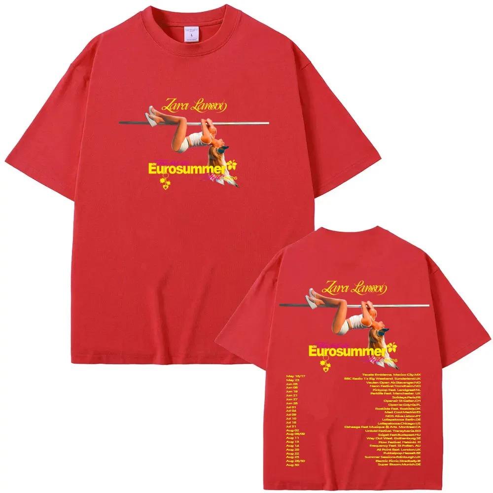 Singer Zara Larsson T-Shirt 2026 Midnight Sun Tour TEE Fan Edition Fashion High Quality Graphic Printing Clothes Cotton