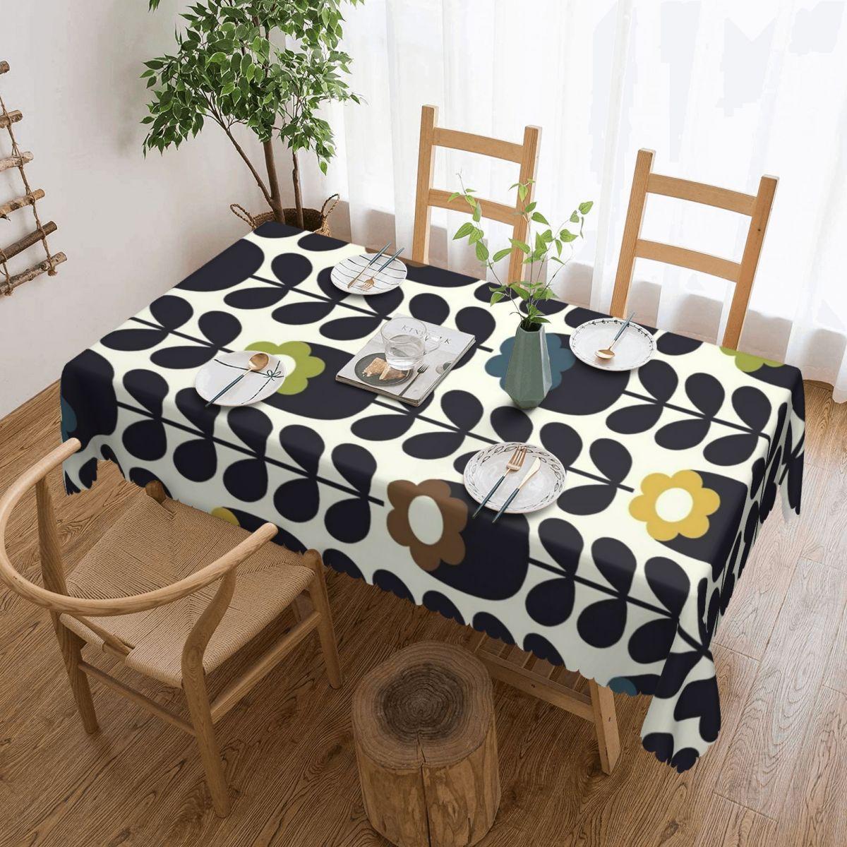 Vogel Orla Kiely Abstract Ontwerp Rechthoekig Tafelkleed Oliebestendig Tafelkleed Scandinavische Tafelhoes 137x183cm