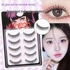 Korean One-Piece Wet Look False Eyelashes: Double Eyelid Support, Natural Style, Dense for Beginners