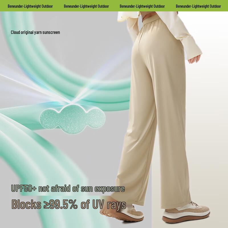beneunder Women's Ice Silk Wide-Leg Sun Protection Pants
