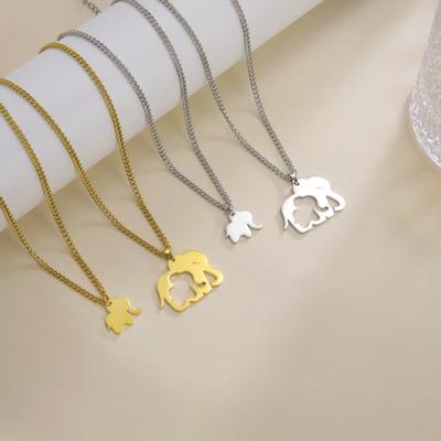 Cazador 2026 Elephant Mother Daughter Pendant Necklace for Women Cute Animal Neck Chain Stainless Steel Jewelry Gift Wholesale