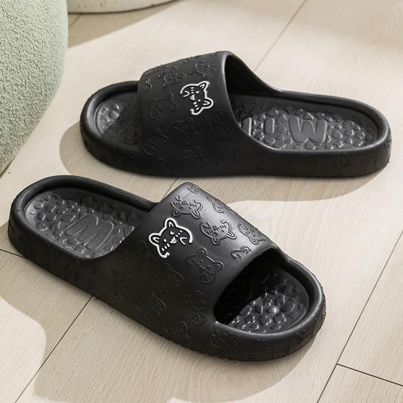 Womens Couple Summer Thick Soled Non Slip Indoor And Outdoor One-piece Slippers