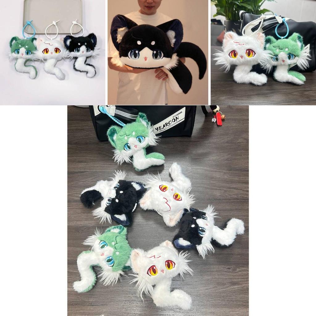 Adorable Cat Snake Plush Toy Cute Stuffed Animal Doll Gift For Birthdays And Keychains