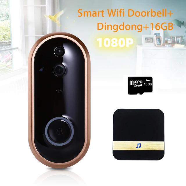 Smart WIFI Türklingel Intercom Video Ring Türklingel Mit Kamera IR Eintrag Tür Alarm Drahtlose Sicherheit Chime Tür Cam alarm