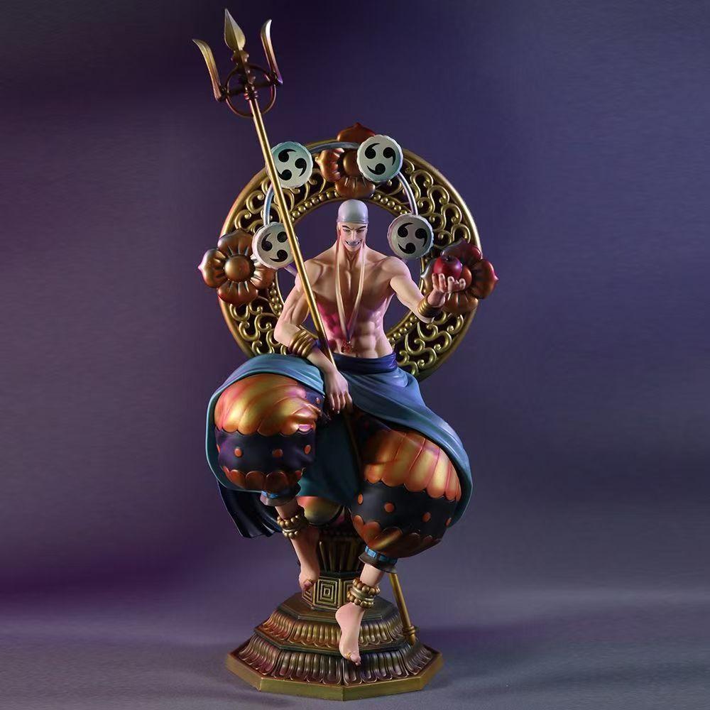 

One Piece Anime 39cm Thunder God Enel Sitting Action Figure PVC Statue Model Boys Collection Toys Desktop Ornament Gifts