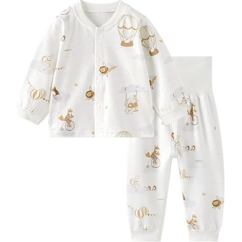 TONGTAI Pure Cotton Baby High-Waist Underwear & Pajama Set