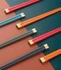 5 Pairs different color Chopsticks Chinese Chopsticks Food Grade Plastic Stick Non-slip Reusable Chopsticks for Sushi Tableware