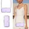 Metal Lanyard Crossbody Zipper Cards Solt Wallet Leather Case for Samsung Galaxy Z Fold 6 5 4 3 Fold4 Fold5 Holder Stand Cover