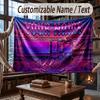 Neon Colorful Theme Throw Blanket Custom Name Text Personalized Blanket Soft Cozy Blanket for Home Sofa Bed