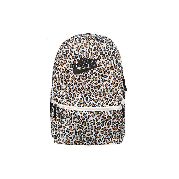 Nike Sportswear Casual Zip Backpack Unisex Backpacks Leopard-Print BA5761-110 Leopard Print