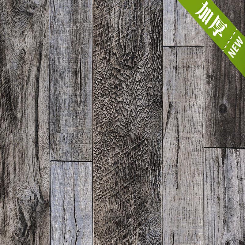 Natural wood dark gray wood retro self-adhesive wood wallpaper self-adhesive paper peeling wallpaper home decoration kitchen