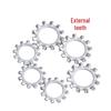 304 Stainless Steel Multi-Tooth Anti-Slip Lock Washer with Internal/External Teeth