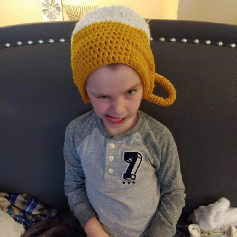 Nová čistě ručně pletená barevná dopaminová pruhovaná rybářská čepice jarní a podzimní módní čepice