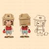 POP MART Hirono The Other One Blind Box Figures, Random Design Box Toys for Modern Home Decor