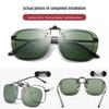 2025 Polarized Rimless Polygonal Clip-on Sunglasses for Day/Night Outdoor, Fishing, and Driving