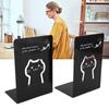 2pcs Book Ends Metal Book Stoppers Decorative Hollow Book Shelf Holder for Study Office Dormitory Li