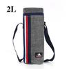 2L Portable Oxford Cloth Circular Insulated Bottle Cooler Bags Camping Accessories Insulated Water Bottle Bag