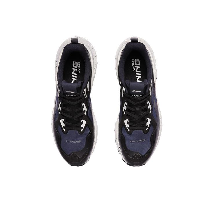LiNing Protective Cloud Lightweight Rebound Shock Absorption Low-Top Running Shoes Unisex Sneaker Black Gray ARHR079-1