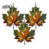 Indoor Autumn Party Supplies Acrylic Maple Leaf Suncatcher for Home Decor Stained Glass Decorative Leaves Style Window Hanging Ornament Thanksgiving