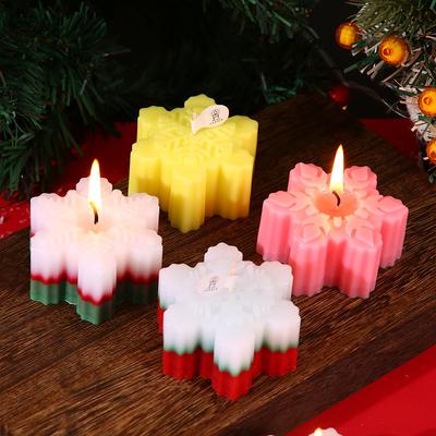 Christmas Snowflake Aroma Candle Creative Shape Fragrance Candle Souvenir Home Decoration Gift