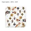 51pcs Dog Theme Tableware Set Including Plates Cups Napkins Tablecloth