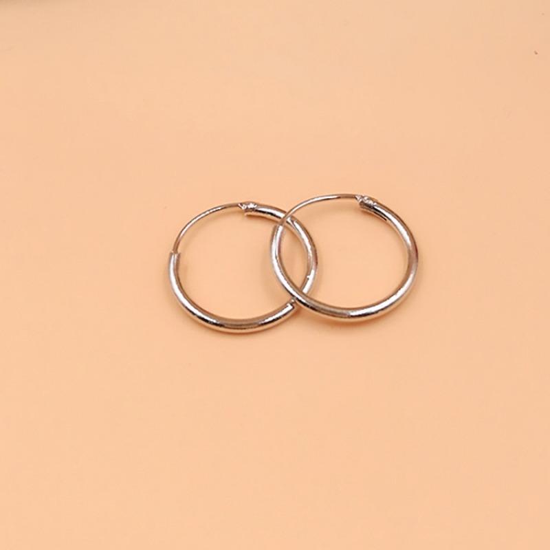 Simple Korean Style Minimalist Geometric U Shaped Silver Plated Earrings For Women