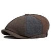 Herringbone Newsboy Caps Men Autumn Winter Vintage Berets Casual Flat Hats Fashion Retro Man Cap For 55-59cm Head Circum Ference