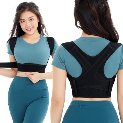 CtriLady Schulterstütz-Korsett mit Rippengürtel und Rücken Einfach anzulegen und zu atmen Unterstützung, Kompression, Unisex, Aus, (M/L, Schwarz)