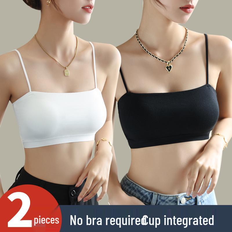 Damen Kleines Camisole Tanktop mit Brustpolstern, Schönes Rückendesign, Integrierte feste Cups Unterwäsche.