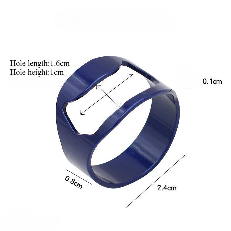 

1 шт. Открывалка для пивных бутылок Кольцо из нержавеющей стали Открывалка для бутылок Бар Открывание Пивной драйвер Открывалка для вина синий