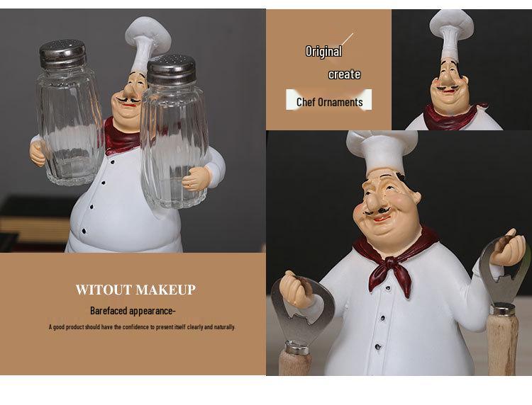 Creative Resin Chef Figurine for Home, Restaurant, or Cafe Decor