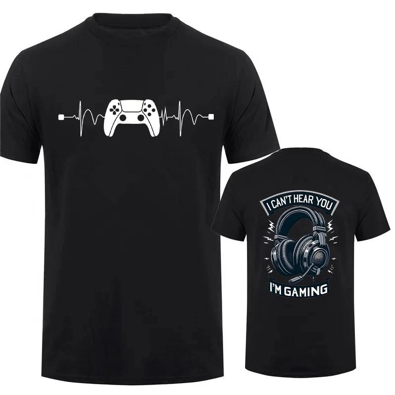 Men TShirts Cant Hear You Im Gaming Funny Video Gamer Humor Joke for Unisex TShirt Video Game Shirt Short Sleeve Tee Top