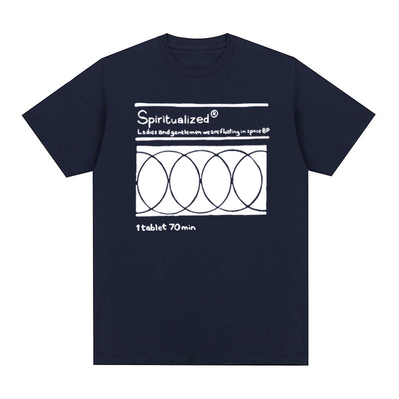 Spiritualized T-Shirt 90er Spacemen Rockband Baumwolle im Weltraum schwebend Herren T-Shirt Neu TEE T-SHIRT Damen Tops