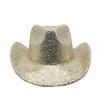 Party Gala Ball Show Cowboy Hat Festival Hat Wool Sequins Cool Jazz Top Hat