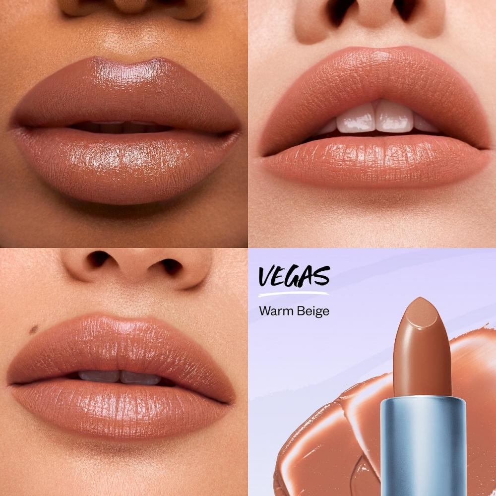Kosas WeiGhtless Lippenfarbe Pflegender Satin-Lippenstift 0,14 Unzen 4 g veGas Warmes Beige