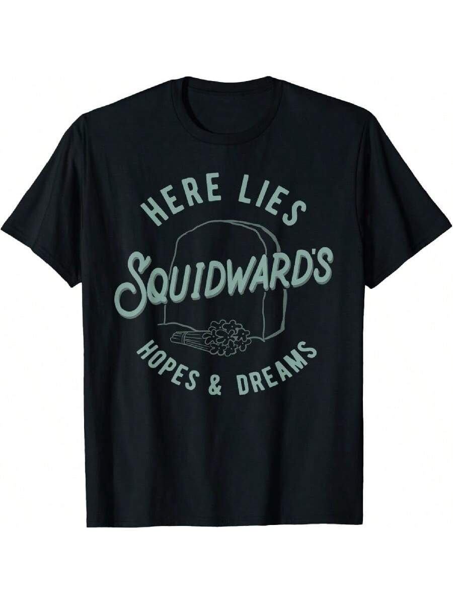 SpongeBobs SquarePantss Here Lies Squidward s Hopes & Dreams T-Shirt S разноцветный