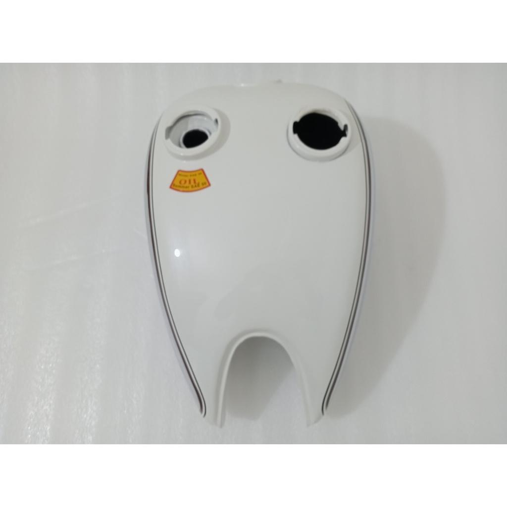 PUCH 250 TF 1952 250Cc White & Chrome Steel Petrol Fuel Tank With Cap |Fit For