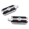 Motorcycle Parts Pair Skull Foot Pegs Rest For Harley-Davidson 1984-2017 Softail Touring Male Peg Mount