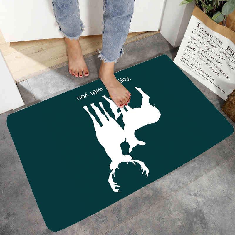 Home Crystal Velvet Floor Mat Door Mat Bedroom Kitchen Toilet Foot Mat Bathroom Absorbent Non-slip Mat