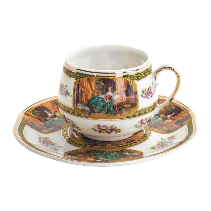Ceramic Home Bone Porcelain High Temperature Resistant Coffee Cup and Dish