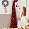 Christmas Tree 4.92 Ft Retractable Spiral Realistic Tabletop Ornament Mini Christmas Tree for Carnival Party Apartment Mothers