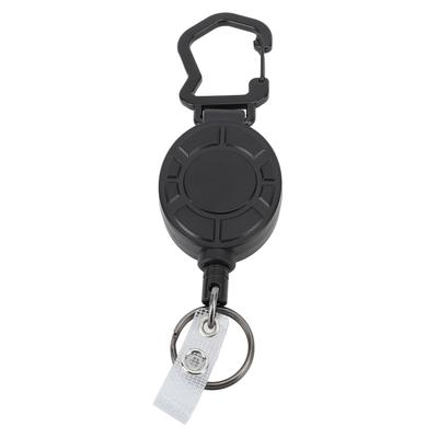 Einziehbarer Schlüsselanhänger Heavy Duty 80cm Edelstahldraht Magnetischer einziehbarer Ausweishalter