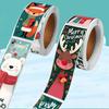 120pcs Christmas Stickers Roll - Cute Santa Polar Bear, Merry Christmas - for Gift Wrapping,  Packaging - Paper-Based