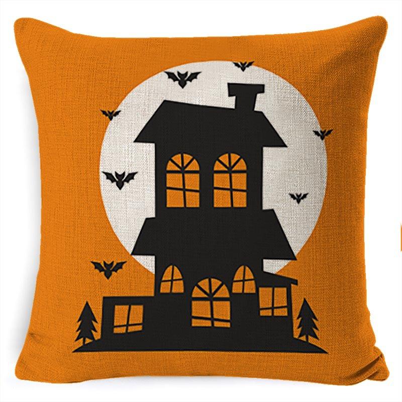 Throw Pillow Halloween Pillow Case Linen Car Cushion Sofa Pillow Case Nordic Style