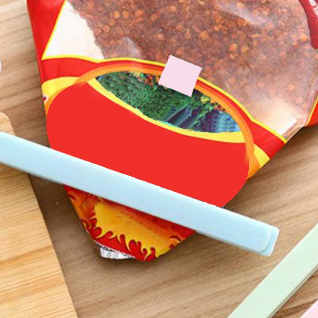 5Pcs Food Bag Sealing Clip Plastic Snack Package Storage Reusable Portable L Blue