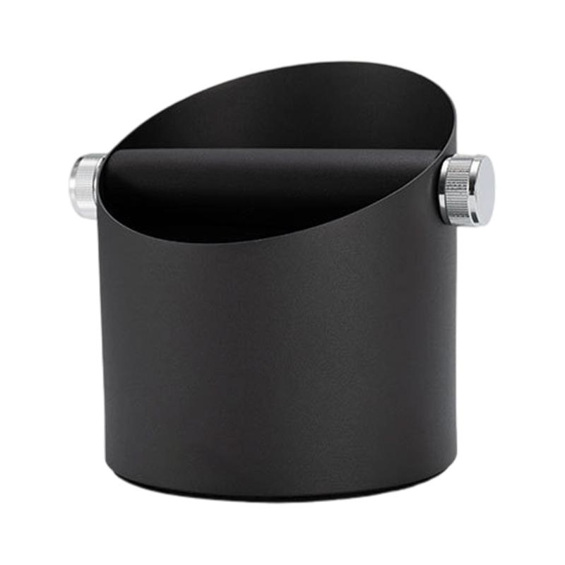 Coffee Knock Box Stainless Steel Shock Absorbent Espresso Knock Box Coffee Grind Dump Bin with Nonslip Base Accessories