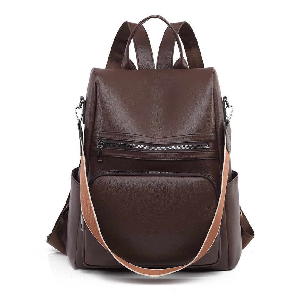 Fashionable Large-capacity Backpack, Dual-shoulder and Single-shoulder Ladies' Bag